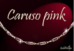 Caruso pink - řetízek zlacený